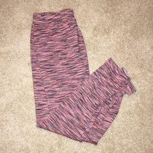 Pink Striped Leggings